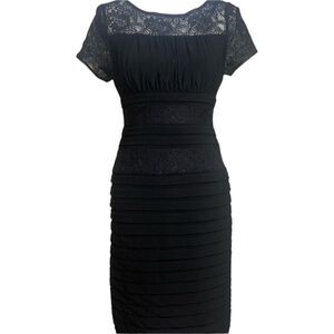 Adrianna papell black sheath dress